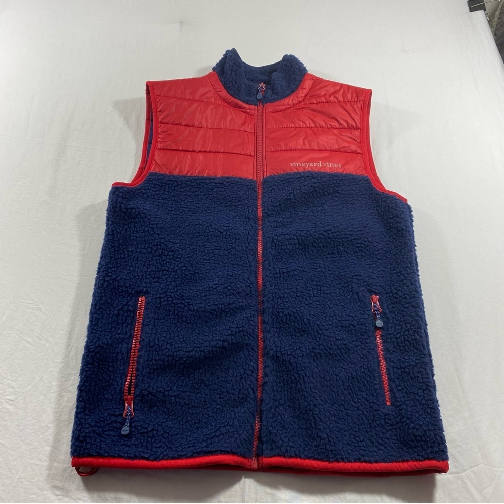 Vineyard Vines Vest Woman’s Extra Small Fleece Zip Closure Zip pockets Vest